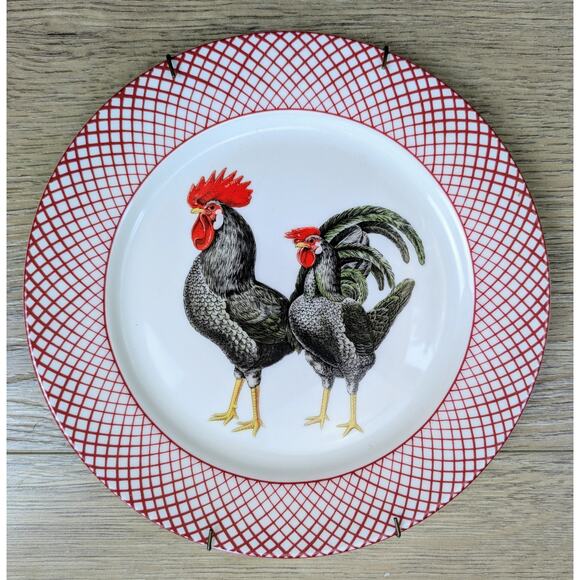 VTG The Haldon Group Devonshire 1981 Set of 3 Chicken Rooster Salad Plates 7.5" - Picture 3 of 9